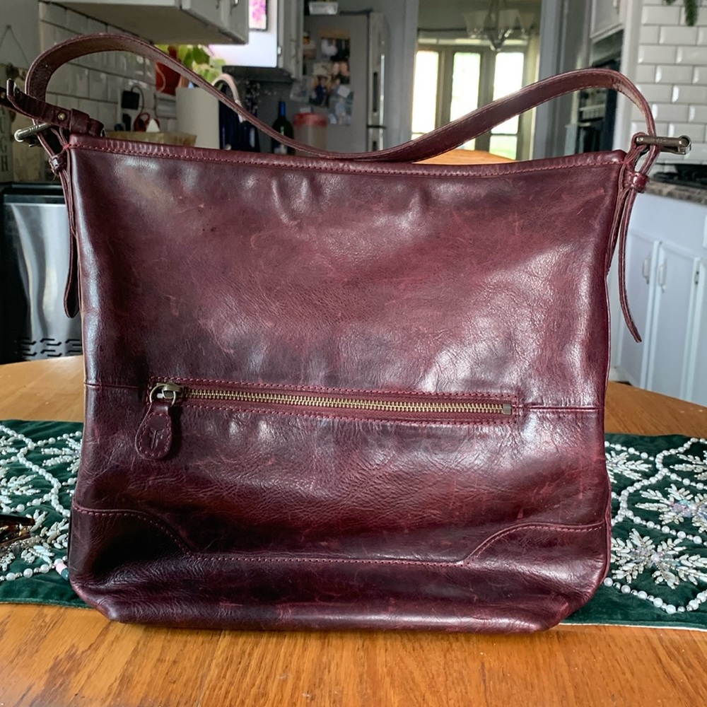 Frye Distressed Leather Shoulder Bag